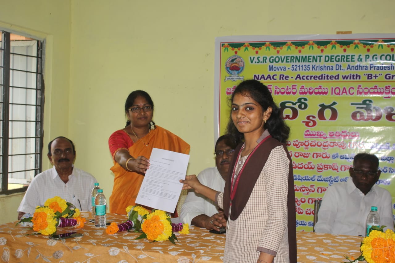 job mela held at VSRGDC movva